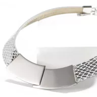 Victoria Ezüst színű bőr nyaklánc