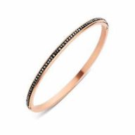 Victoria Rose gold színű fekete köves karkötő