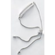 Victoria Narukvica srebrne boje s bijelim kamenčićima