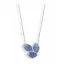 Victoria Ezüst színű kék, fehér köves szirom nyaklánc