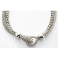 Victoria Ezüst színű vastag hálós nyaklánc