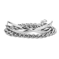 Victoria Ezüst színű láncos karkötő