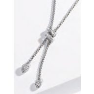 Victoria Ezüst színű fehér köves nyaklánc