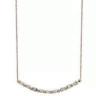 Victoria Rose gold színű fehér gyöngyös nyaklánc
