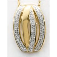 Victoria Arany színű fehér köves medál