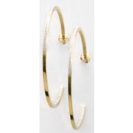 Victoria Zlatne boje naušnica s bijelim kamenčićima