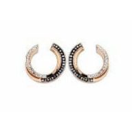   Victoria Rose fekete i bijeli kamenčići s naušnica, zlatne boje