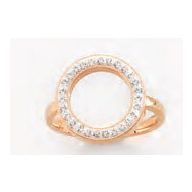 Victoria Rose gold színű fehér köves gyűrű