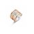 Victoria rose gold színű fehér köves gyűrű 58