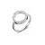 Victoria ezüst színű fehér köves gyűrű kerek