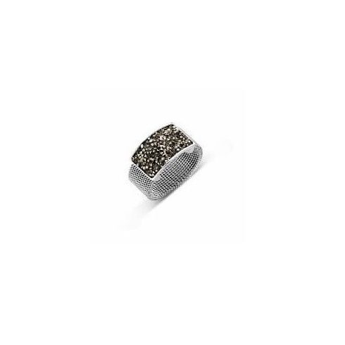 Victoria ezüst színű köves gyűrű black