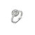 Victoria ezüst színű fehér mintás gyűrű