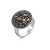 Victoria ezüst színű fekete köves gyűrű
