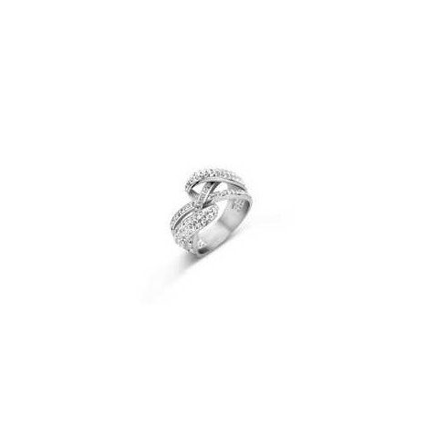 Victoria ezüst színű fehér köves gyűrű 56