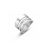 Victoria ezüst színű fehér köves gyűrű silver