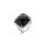 Victoria ezüst színű fekete köves gyűrű black