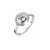 Victoria ezüst színű fehér köves gyűrű stone