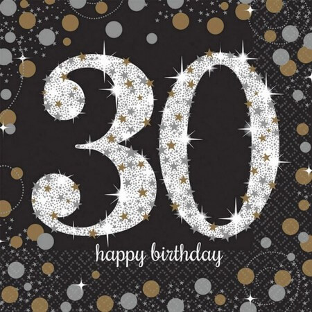 Happy Birthday 30 szalvéta man 16 db-os 