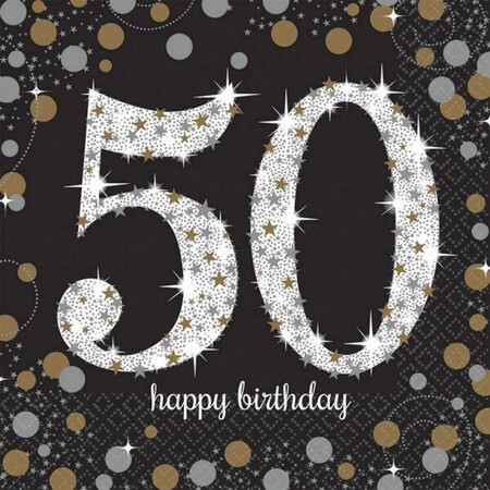 Happy Birthday 50 szalvéta man 16 db-os
