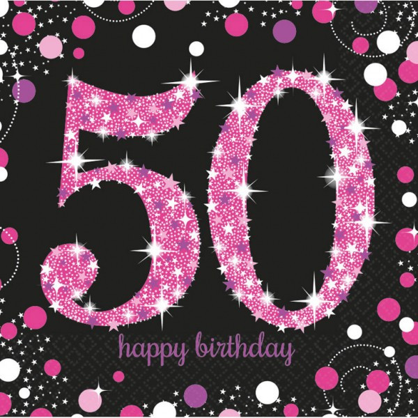 Happy Birthday 50 szalvéta girl 16 db-os 