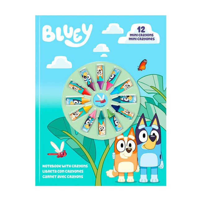 Bluey Life füzet + mini zsírkréta szett