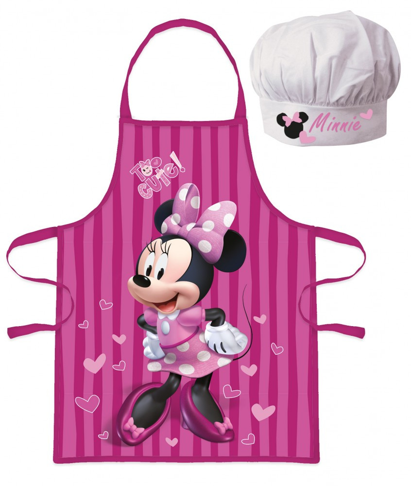 Minnie Disney gyerek kötény szett lila csíkos