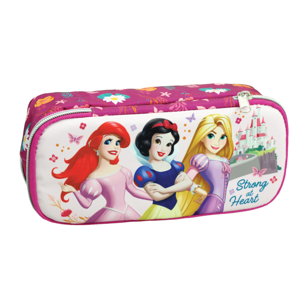 Disney Hercegnők Strong 2 rekeszes tolltartó 26 cm