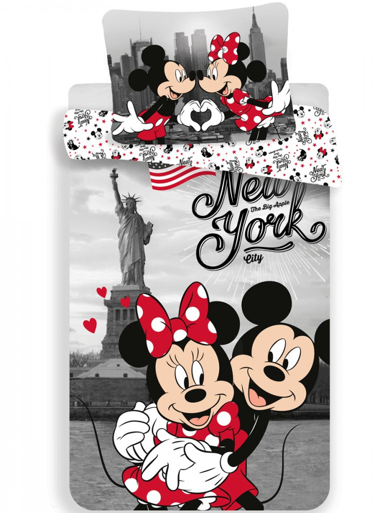 Disney Minnie és Mickey ágyneműhuzat New York 140x200cm 70x90cm Disney Minnie és Mickey ágyneműhuzat New York 140x200cm 70x90cm
