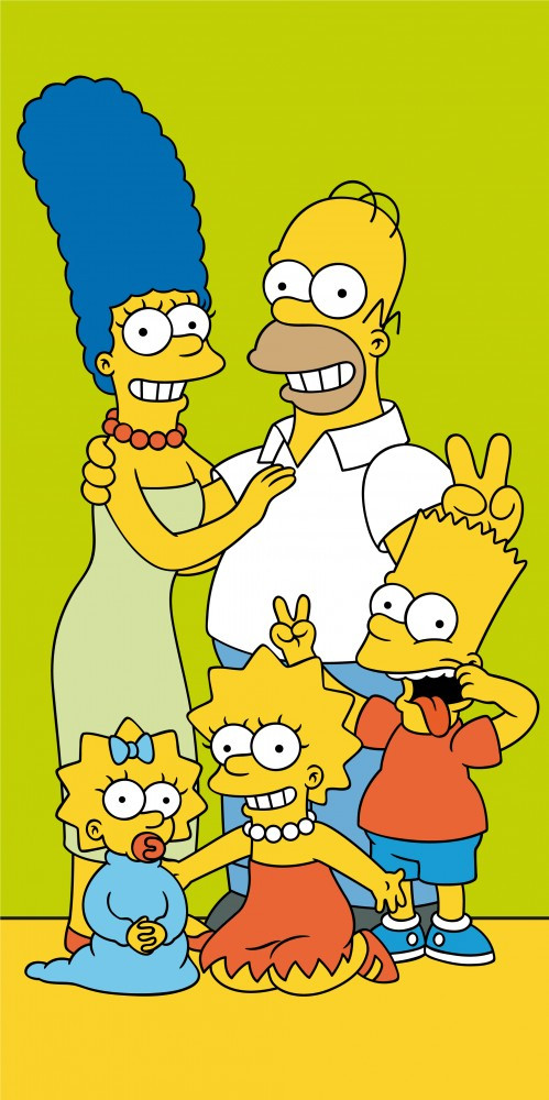 A Simpson család törölköző fürdőlepedő sárga A Simpson család törölköző fürdőlepedő sárga