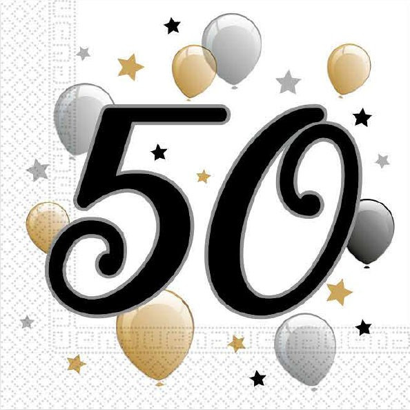 Happy Birthday 50 szalvéta 20 db-os Happy Birthday 50 szalvéta 20 db-os