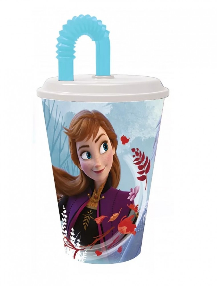 Disney Jégvarázs II szívószálas pohár kék